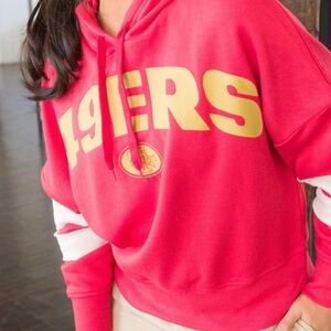 Junk Food X NFL Sideline Stripe fleece 49ers hoodie XL